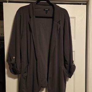 Torrid Brown Open Front Jacket
